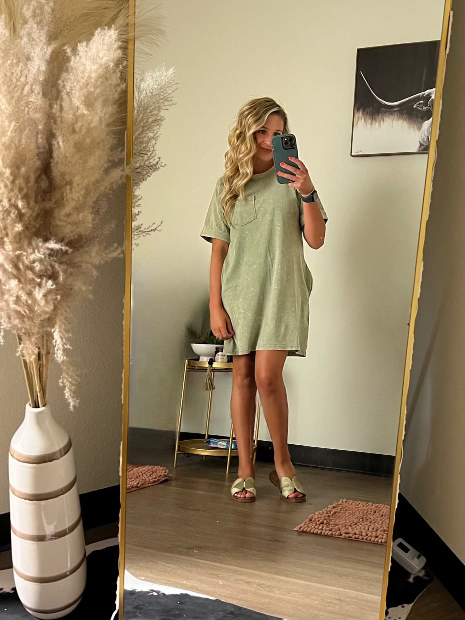 Sage Tshirt Dress