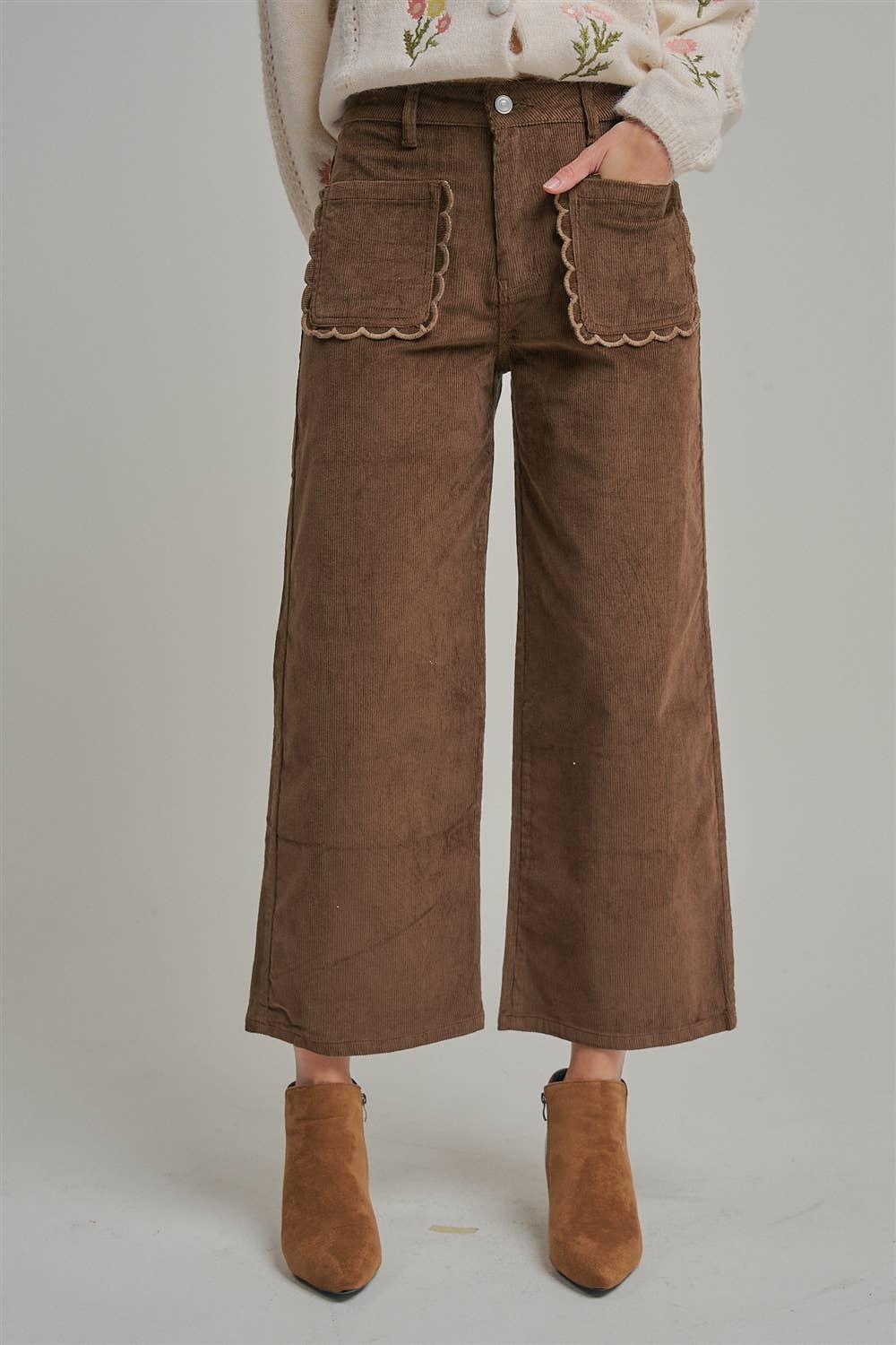 STRETCH CORDUROY WIDE LEG PANTS_JLB80001-06