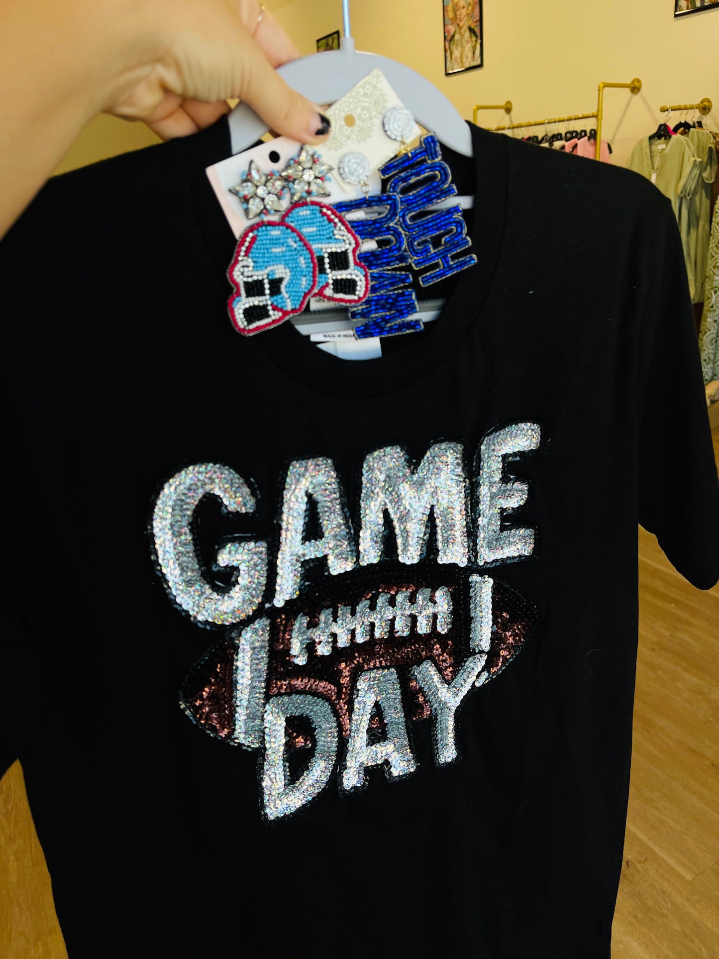 SEQUIN GAME DAY TEE