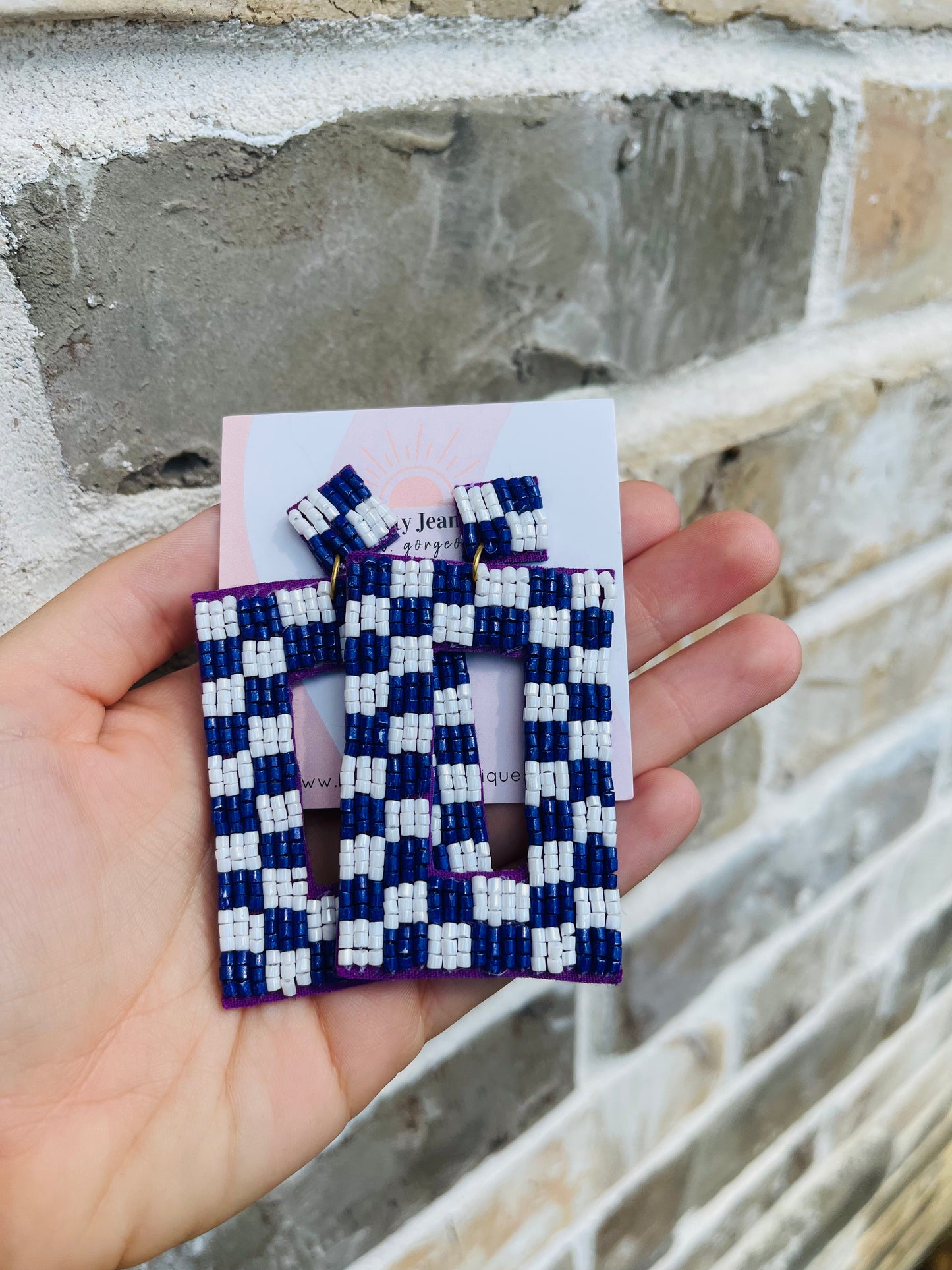 Checkered Earrings