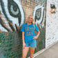 BLUE CHECKERED TEE