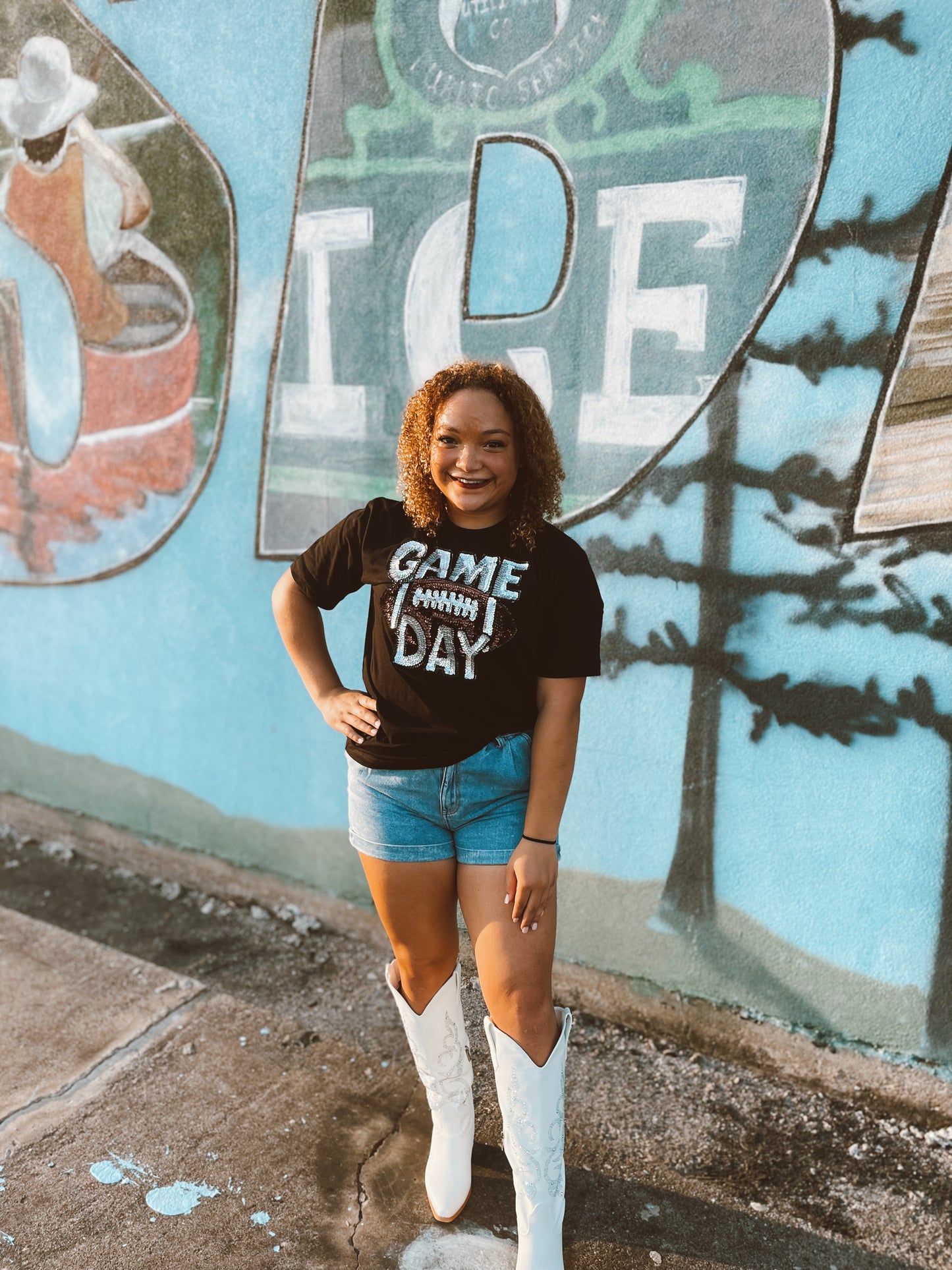 SEQUIN GAME DAY TEE